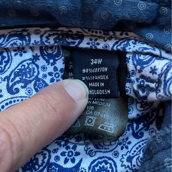 Men’s Cotton Nautica Shorts Sz. 34 Blue - Picture 5 of 7